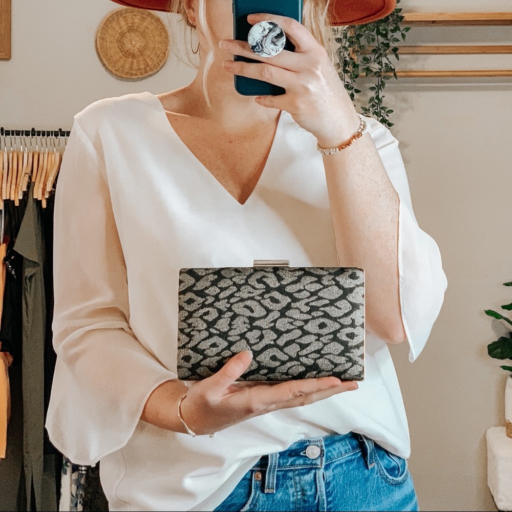 NEW Banana Republic Leopard Gold Shimmer Crossbody